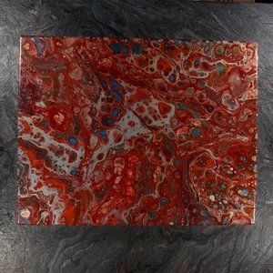 Acrylic Pour Painting 11x14 Clear coated